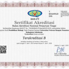 Prodi Pendidikan Biologi Raih Akreditasi B