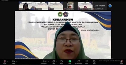 Bekali Mahasiswa dengan Entrepreneur Tentang Tanaman Hias Anggrek, Prodi Pendidikan Biologi Selenggarakan Kuliah Umum