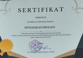 Prodi Pendidikan Biologi Univet Bantara Raih Juara III Audit Mutu Internal FKIP Tahun Akademik 2025/2026 Prodi Pendidikan Biologi Univet Bantara Raih Juara III Audit Mutu Internal FKIP Tahun Akademik 2025/2026
