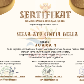 Mahasiswa Pendidikan Biologi Univet Bantara Raih Juara 3 Lomba Poster Nasional AN-FEST 2026 Mahasiswa Pendidikan Biologi Univet Bantara Raih Juara 3 Lomba Poster Nasional AN-FEST 2026