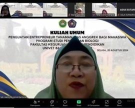 Bekali Mahasiswa dengan Entrepreneur Tentang Tanaman Hias Anggrek, Prodi Pendidikan Biologi Selenggarakan Kuliah Umum